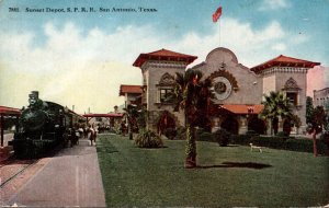 Texas San Antonio Train At The Sunset Railroad Depot