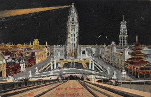 View of Dreamland, Coney Island, Brooklyn, New York, Early Postcard