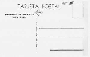 Lima Peru La Catedral 1940s Rccp Real Photo Postcard Tarjeta Unposted 