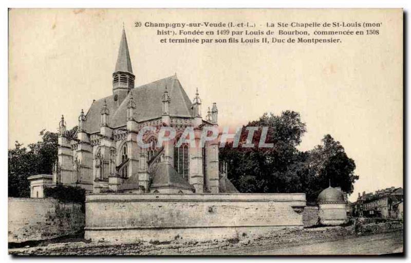 Old Postcard Champigny-sur-Veude The Sainte Chapelle De St Louis Founded In B...