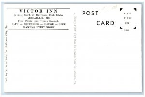 c1940 Panorama Victor Inn Building Versailles Missouri Vintage Unposted Postcard