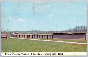 Springfield Ohio 1975 Postcard Shull Hall Clark County Technical Institute