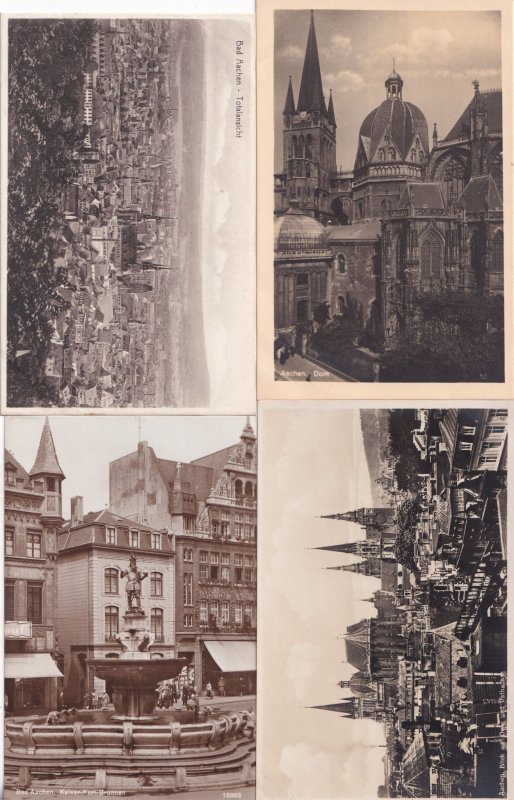 Bad Aachen Dom Kaiser 8x Religious German Old Postcard Bundle