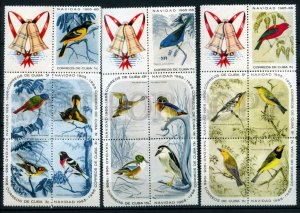 030970 CUBA 1965 Birds set of 15 stamps #30970