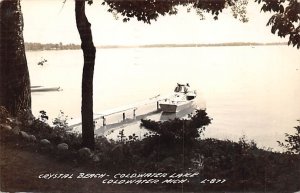 Crystal Beach Coldwater Lake, Real Photo Coldwater MI 