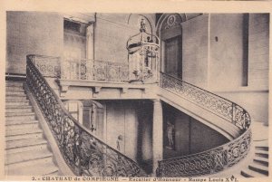 Escalier D'Honneur Rampe Louis XVI Chateau De Compiegne Antique French Postcard