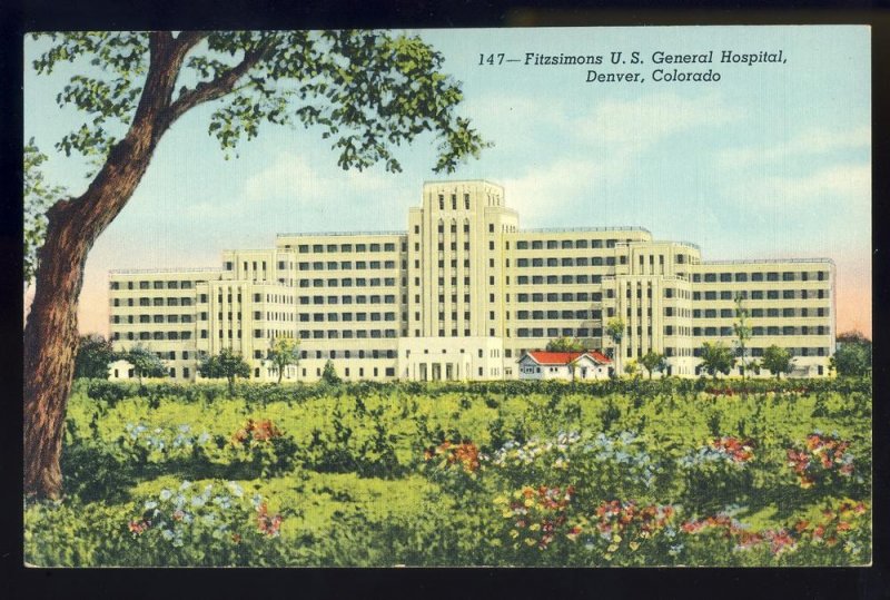 Denver,Colorado/CO Postcard,Fitzsimons U.S. General Hospital