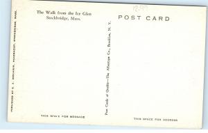 *Walk from the Ice Glen Stockbridge Massachusetts Mass Vintage Postcard C44