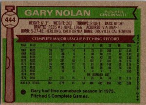 1976 Topps Football Card Gary Nolan Cincinnati Reds sk13548