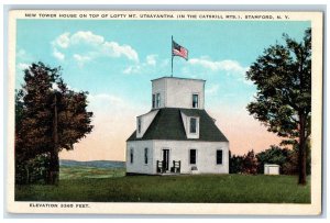 c1910 New Tower House Top Lofty Mount Utsayantha Stamford New York NY Postcard