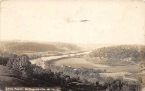 D54/ McConnelsville Malta Ohio RPPC Postcard 1913 Long Reach Muskingum River