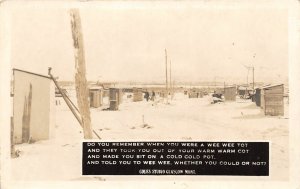 G84/ Glascow Montana RPPC Postcard c30s Comic Outhouse Poem