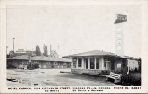 Motel Canuck Niagara Falls Ontario ON Unused FH Leslie Litho Postcard F84