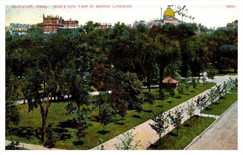 Massachusetts  Boston  Bird's eye view of Boston Common