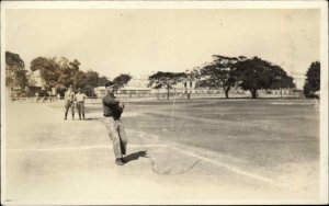 Trick Roping Lasso US Army c1920 Real Photo Postcard