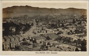 PC NEW ZEALAND, WELLINGTON, PANORAMA, Vintage REAL PHOTO Postcard (B41476)