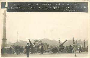 RPPC WWI Postcard Artillery in Paris October 9 1916 