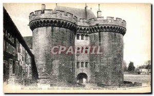 Old Postcard Alencon Entree du Chateau Old Castle of the Dukes of Alencon