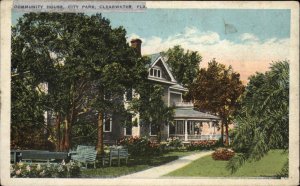 Clearwater Florida FL Community House City Park Vintage Postcard