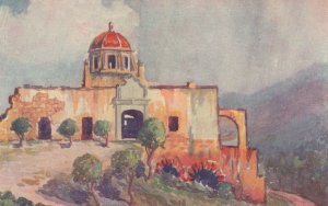 El Obispado Monterrey Mexico Old Painting Mexican Postcard