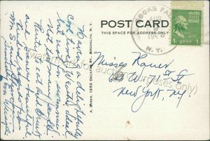 Cook's Falls, New York: Lodge 1948 - Vintage Delaware Co NY Postcard 