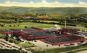 1940s GADSDEN ALABAMA DIXIE PLANT GOODYEAR TIRE & RUBBER CO. LINEN POSTCARD P554