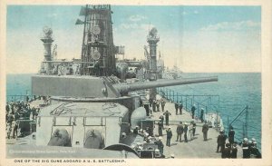 1920s Navy Military Big Guns US Battleship Teich Postcard 22-8981