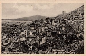 Gibraltar Birdseye View Of The Town Vintage Postcard 09.82