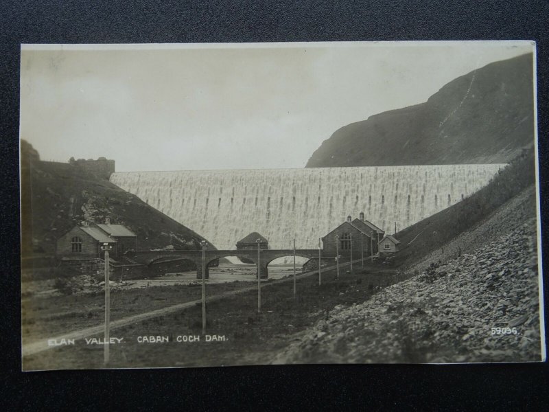 Wales ELAN VALLEY Caban Coch Dam - Old RP Postcard by Photochrom