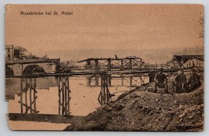 France WW1 Maasbrucke bei St. Mihiel Postcard F24