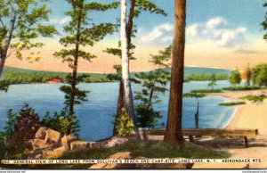 New York Adirondacks General View Of Long Lake From Sullivan's Beach and...