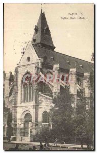 Old Postcard Church Paris Saint Medard
