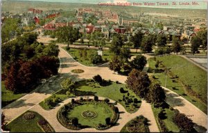 Postcard Compton Heights from Water Tower in St. Louis, Missouri