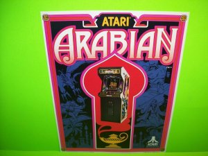 Arabian 1983 Original NOS Classic Video Arcade Game Promo Flyer Retro