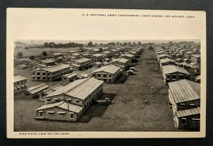 Mint Vintage Des Moines Iowa US National Army Camp Dodge Real Picture Postcard