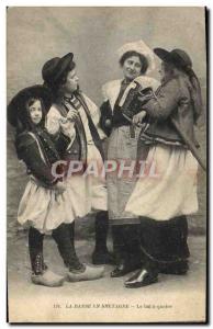 Old Postcard Folklore Dance in Brittany ball four
