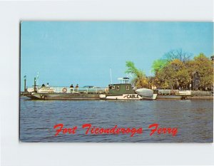 Postcard Fort Ticonderoga Ferry On Lake Champlain USA