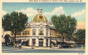 Vintage Postcard Plaza Bank Of Commerce Country Club Plaza Kansas City Missouri