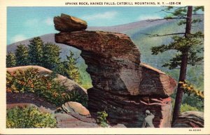 New York Catskill Mountains Haines Falls Sphinx Rock Curteich