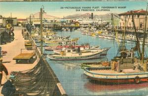 CA, San Francisco, California, Fisherman's Wharf, Fishing Fleet, Scenic Views