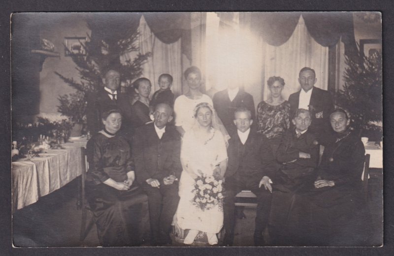 Vintage postcard GERMANY RPPC The Wedding