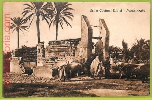 af6477 - LIBYA - VINTAGE POSTCARD - Benghazi - Pozzo Arabo - Costume-