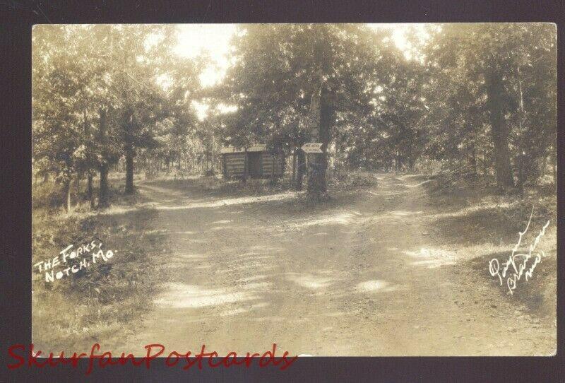 RPPC BRANSON MISSOURI NOTCH MO. SHEPHERD OF THE HILLS REAL PHOTO POSTCARD