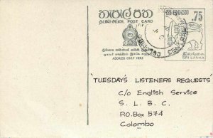 Entier Postal Stationery Postal Sri Lanka Ceylon Lion