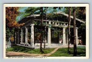 Chautauqua NY, Hall of Philosophy, Vintage New York c1915 Postcard 