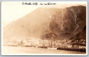 K47/ Alaska RPPC Postcard c1910 Pacific Steamship Line Dock Ship 219