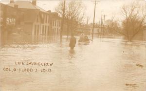 E24/ Columbus Ohio Photo RPPC Postcard 1913 Flood Disaster Life Saving Crew 3