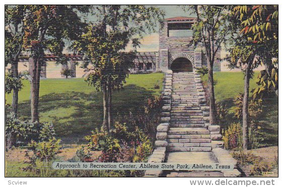 Approach To Recreation Center, Abilene State Park, ABILENE, Texas, PU-1950