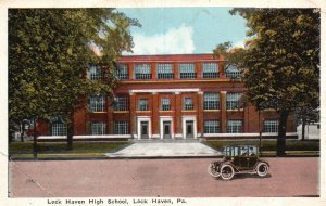 Vintage Postcard 1917 Lock Haven High School Building Lock Haven Pennsylvania PA