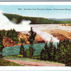 c1930s Yellowstone Nat'l Park, Wyo Excelsior Geyser Overflow Firehole River A219